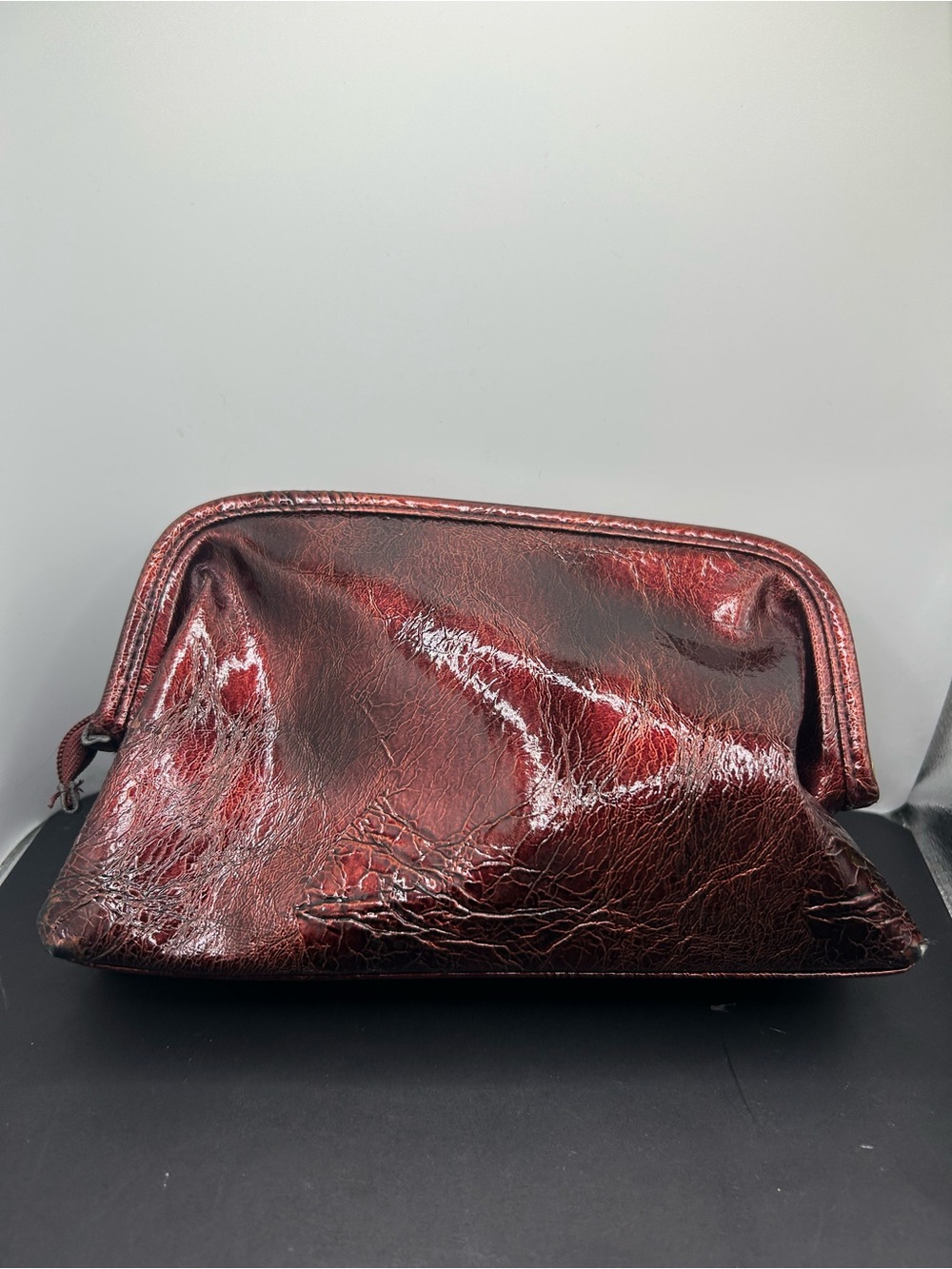 Estee Lauder Shiny Burgundy Cosmetic Pouch